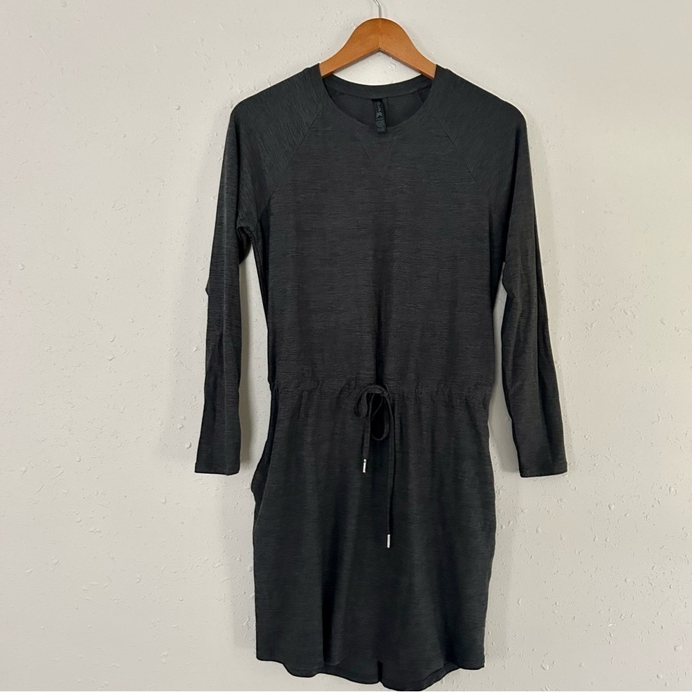 🦋 Kyodan Outdoor Grey Long Sleeve Mini Dress Soft Comfy Casual XS